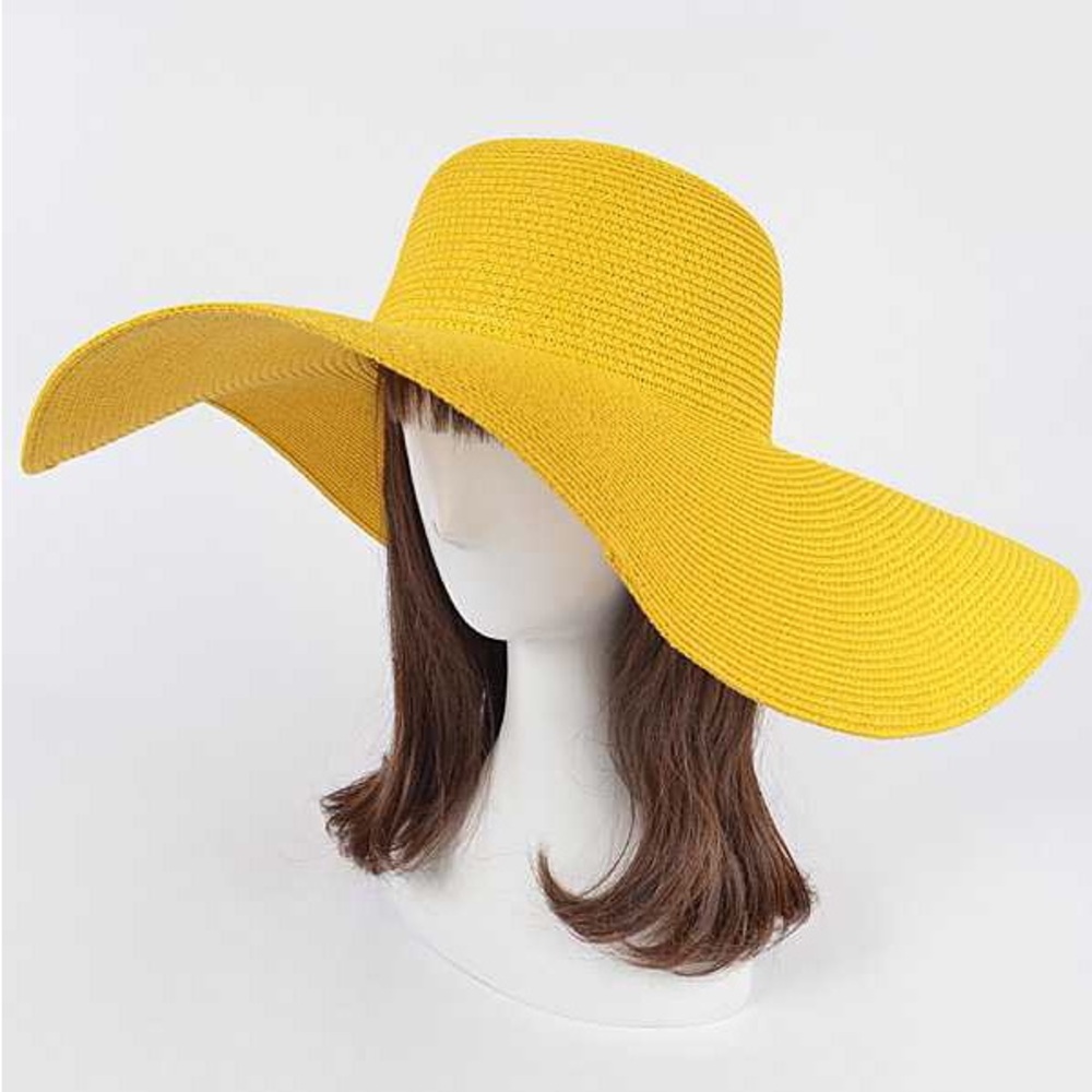 Yellow Straw Sun Hat
